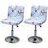 XGANGM Bar Stool Chair Covers Set of 2 Low Back Chair Slipcovers Stretch Polyester Seat Covers Removable Swivel Chair Protector for Bar Office Dining Chair,D,2pieces view 1