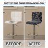 Bar Stool Chair Covers Set of 2 Low Back Chair Slipcovers Stretch Polyester Seat Covers Removable Swivel Chair Protector for Bar Office Dining Chair,R,2pieces view 4