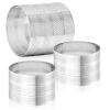 10 Pcs 3.5 Inch 304 Stainless Steel Tart Ring, Heat-Resistant Perforated Cake Mousse Ring, Round Ring Baking Small Fruit Tarte Crust Tools (9cm) view 1