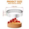 10 Pcs 3.5 Inch 304 Stainless Steel Tart Ring, Heat-Resistant Perforated Cake Mousse Ring, Round Ring Baking Small Fruit Tarte Crust Tools (9cm) view 2