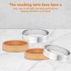10 Pcs 3.5 Inch 304 Stainless Steel Tart Ring, Heat-Resistant Perforated Cake Mousse Ring, Round Ring Baking Small Fruit Tarte Crust Tools (9cm) view 3