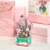 WJFMZS Music Box for Girls, Sakura Tree Under The Rotating DIY Music Box Handmade Stitching Wooden Creative Birthday Gift Music Box Decoration Ornament for Children, Parents view 4
