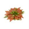 Artificial Peach / Pink and Green Succulent Plant in White Ceramic Vase view 4