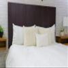 Barn Walls Plum Wine Purple Headboard, Earth Tone, Contemporary Solid Wood Panel, Leans and Sticks on Wall, Smooth Finish, Rattle Free, Full Size view 1