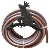 Anatolica Frog Silhouette Brass Hose Holder Garden Decor Wall Mounted Hose Hanger Rack(Black oxide) view 1