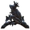 Anatolica Frog Silhouette Brass Hose Holder Garden Decor Wall Mounted Hose Hanger Rack(Black oxide) view 2