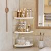 FSyueyun 3-Tier Bathroom Corner Shelf Organizer Countertop, Kitchen Spice Rack Vanity Tray Perfume Makeup Organizer Cosmetic Storage Tray Standing Shelf (Gold) view 4
