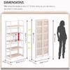 4NM No Assembly Folding Bookshelf, 5-Shelf 62.2" H Collapsible Foldable Bookcase Storage for Small Spaces, Natural White view 2