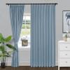 Fcoise 84 Inches Long Blackout Curtains Extra Wide Linen Window Curtains Panels Pinch Pleat Room Divider Drapes for Dorm Decor/Doorway/Restaurant (100 W x 84 L Inches, 1 Panel, Cloisoone) view 1
