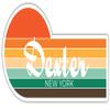 Dexter New York 2 x 1.25 Inch Sticker Retro Vintage Sunset City 70s Aesthetic Design view 1