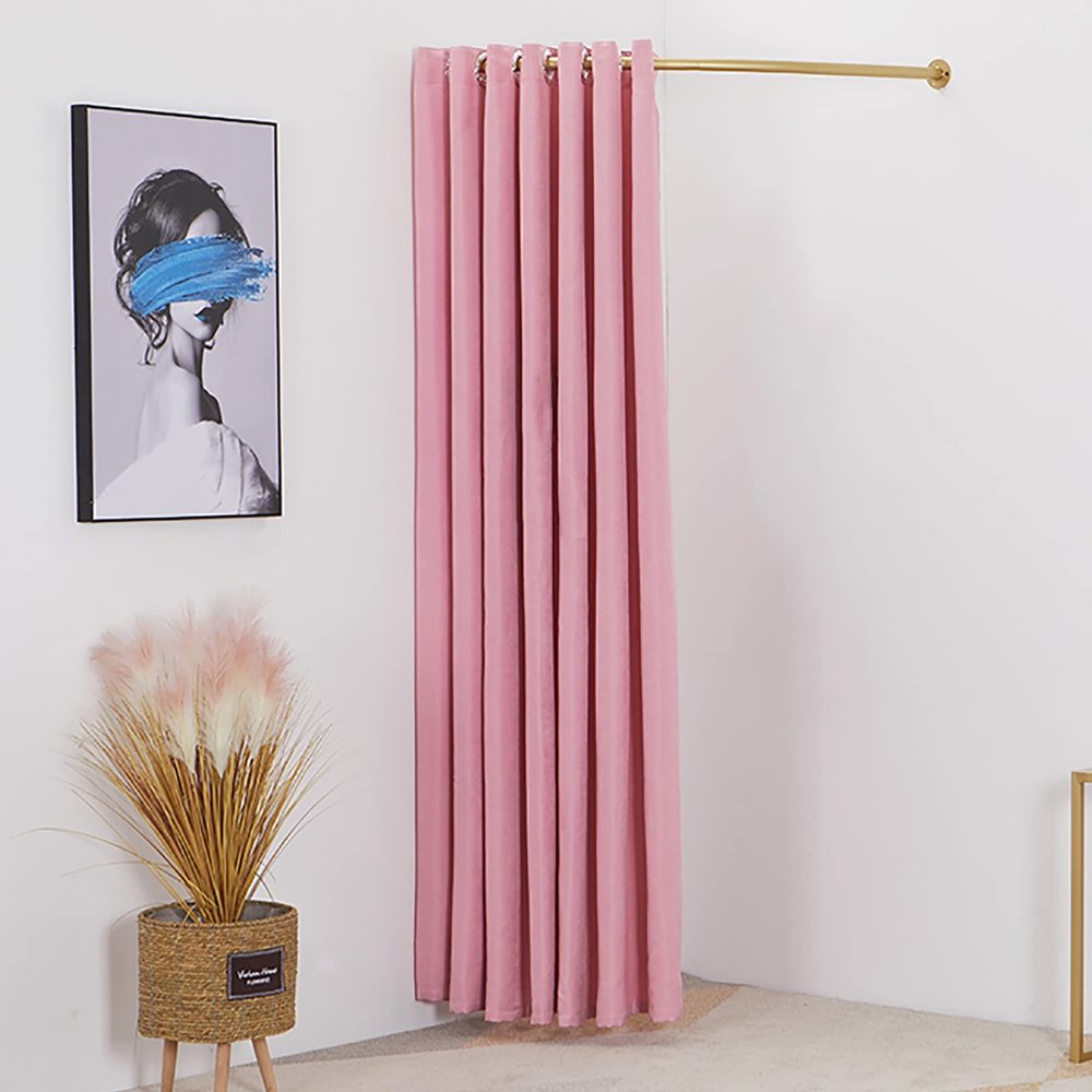 JMCAJIE Fitting Room for Boutique,Clothing Store Fitting Room,A Women's Clothing Store,C-Shaped Curtain Rod Changing Room, The Locker Room,Changing Room Used in Mall and Office, Dressing Room