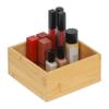 Relaxdays Bamboo Organiser Box, Flat Storage Box without Lid, HBT 7 x 15 x 15 cm, Bamboo Box Kitchen, Bathroom, Office, Natural view 1