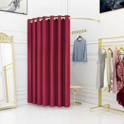 JMCAJIE Portable Dressing Room,Fitting Room for Boutique,Clothing Store Fitting Room,A Women's Clothing Store,C-Shaped Curtain Rod Changing Room,Changing Room Used in Mall and Office, Dressing Room