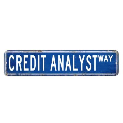 ArogGeld Credit Analyst Metal Sign Credit Analyst Sign Credit Analyst Gift Credit Analyst Vintage Decor Funny Custom Street Metal Sign Shabby Chic Wall Art Wall Hanger Home Decor Wall Decorations