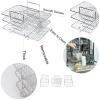 Air Fryer Rack Compatible with Ninja DZ201 DZ401 PowerXL Air Fryer 2-Basket Electric Fryer, Double Basket Air Fryers Rack, 304 Stainless Steel Toast Rack, Multi-Layer Grill Rack, Grill Rack (1 PACK) view 4