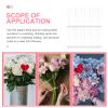 Xmas Plastic Trident Bouquet Picks, 80pcs White Flower Card Holders view 3