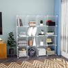 HUBSON Wire Cube Storage Organizer, Book/Toy/Craft/Potted Plants and petCloset Organizers and Storage Shelves, 9-Cube Freely Combinable Metal Grids Storage Shelf, White Iron view 2