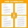 HUBSON Wire Cube Storage Organizer, Book/Toy/Craft/Potted Plants and petCloset Organizers and Storage Shelves, 9-Cube Freely Combinable Metal Grids Storage Shelf, White Iron view 4