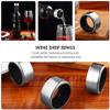 Cabilock Stainless Steel Wine Bottle Collar Drip Rings Leakproof Wine Drip Stop Device for Home Bar Party Use 12 Pieces view 4