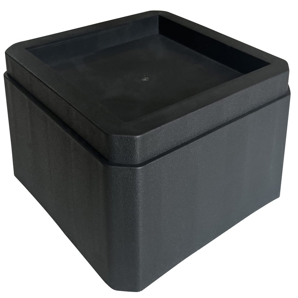 DuraCasa 3 Inch Bed Risers - Heavy-Duty Couch/Furniture Risers, Stackable, Fits Up to 5.5 Inch Bed Leg, Creates an Additional 3 Inches of Height or Storage! Table or Sofa Riser (4, 3 Inch Black)