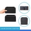 DuraCasa 3 Inch Bed Risers - Heavy-Duty Couch/Furniture Risers, Stackable, Fits Up to 5.5 Inch Bed Leg, Creates an Additional 3 Inches of Height or Storage! Table or Sofa Riser (6, 3 Inch Black) view 3
