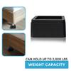 DuraCasa 3 Inch Bed Risers - Heavy-Duty Couch/Furniture Risers, Stackable, Fits Up to 5.5 Inch Bed Leg, Creates an Additional 3 Inches of Height or Storage! Table or Sofa Riser (6, 3 Inch Black) view 4