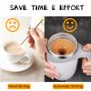 FOXNSK Automatic Magnetic Stirring Coffee Mug, Self Stirring Mug Magnetic Stirring Cup Rotating Home Office Travel Mixing Cup Suitable for Coffee/Milk/Tea/Hot Chocolat (White) view 2