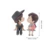 BESPORTBLE 2-Pack Couples Statue PVC Home Decor Figurines Wedding Decor Desktop for Valentine's Day Present view 2