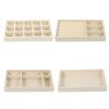 Hemobllo 4pcs Jewelry Drawer Storage Organizer Stackable Jewelry Display Case Soft Lining for Necklaces and Bracelets for Home Decor and Giving view 1