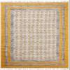 10x16 Flatweave Kilim Rugs for Living Room Thick 0.19" Floral Design Musterd Yellow Handmade Boho Easy Washable Floor Carpet Hand Block Printed Cotton Rugs for Indoor Outdoor Use Bedroom Hall Room view 1