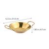 Cabilock Japanese Frying Pot Korean Ramen Noodle Pot Stainless Steel Ramyun Cooker with Double Handle Soup Stew Pot Stockpot Instant Noodle Bowl for Home Restaurant Gold 20cm Stainless Frying Pan view 2