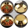 Cabilock Japanese Frying Pot Korean Ramen Noodle Pot Stainless Steel Ramyun Cooker with Double Handle Soup Stew Pot Stockpot Instant Noodle Bowl for Home Restaurant Gold 20cm Stainless Frying Pan view 4