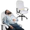 Big and Tall Office Chair for Heavy People 500lbs Pu Leather Computer Chair Massage Desk Chair Ergonomic Swivel Rolling Chair Executive Task Chair W/Lumbar Support Armrest Headrest, White view 1