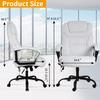 Big and Tall Office Chair for Heavy People 500lbs Pu Leather Computer Chair Massage Desk Chair Ergonomic Swivel Rolling Chair Executive Task Chair W/Lumbar Support Armrest Headrest, White view 3