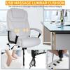 Big and Tall Office Chair for Heavy People 500lbs Pu Leather Computer Chair Massage Desk Chair Ergonomic Swivel Rolling Chair Executive Task Chair W/Lumbar Support Armrest Headrest, White view 4