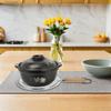 2 Pcs Stainless Steel Heat Diffuser for Gas and Electric Stove - Simmer Ring & Flame Reducer for Even Heat Distribution - Flame Guard Food Warmer Simmer Plate, Slow Cooking, Wooden Handle view 4