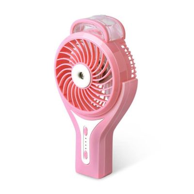 Grafken Mini Spray Small Fan Mini Rechargeable Student Dormitory Handheld USB Water Spray Small Portable Beauty Humidification (Color : Pink)