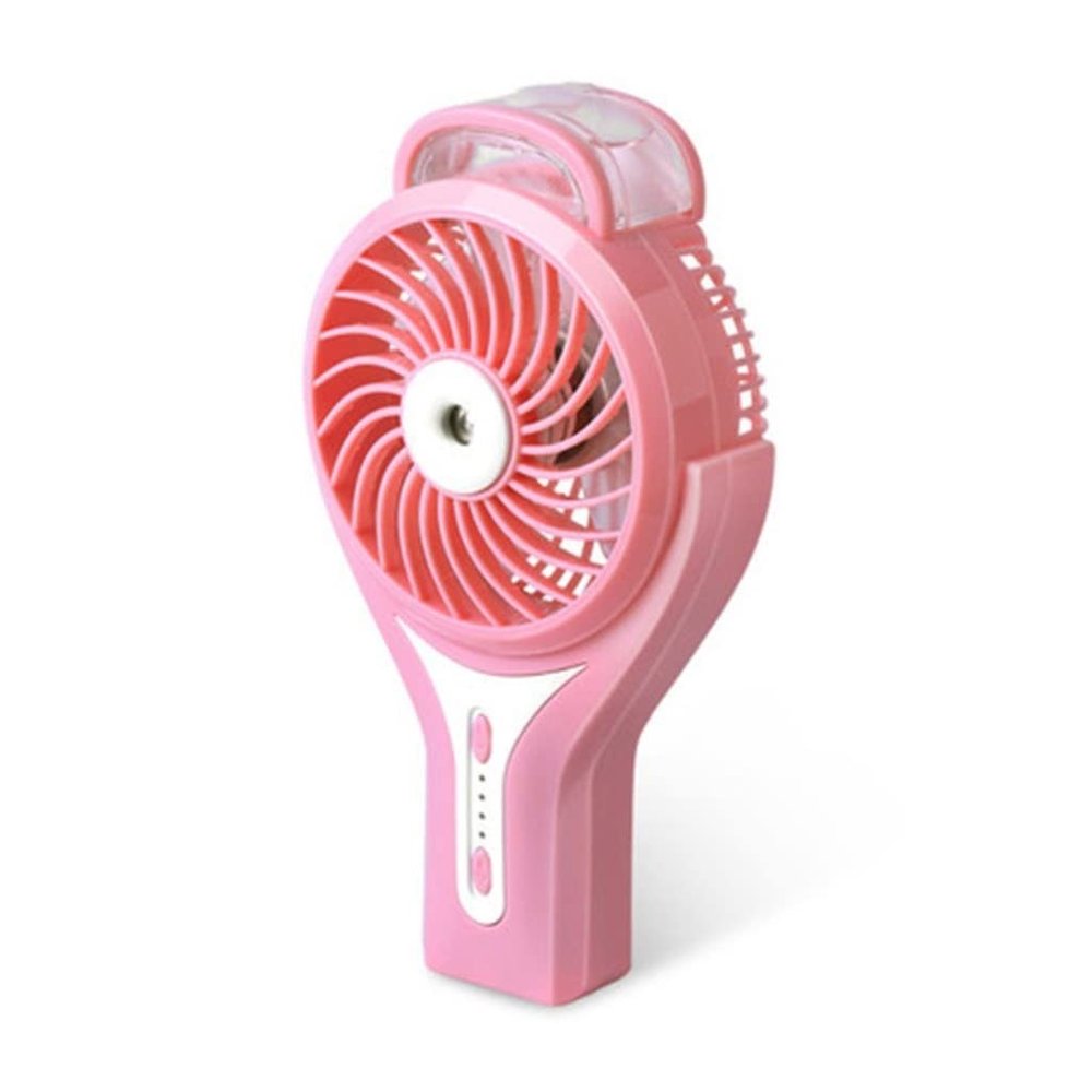 Grafken Mini Spray Small Fan Mini Rechargeable Student Dormitory Handheld USB Water Spray Small Portable Beauty Humidification (Color : Pink)