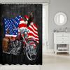 American Flag Shower Curtains,Motorcycle Bathroom Curtains for Kids Teens Adult,Eagle Animal Brown Waterproof Bath Curtains,with 12 Hooks Suits for Bathtub,72" W x 78" L view 3