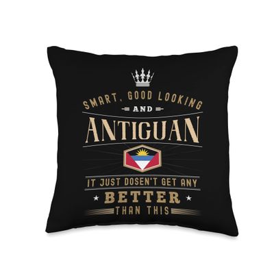 Antigua & Barbuda Flag Souvenirs for Antiguans Men & Women Throw Pillow