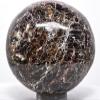 47mm 205g Deep Red w/Orange Garnet Almandine Sphere Polished Natural Sparkling Gemstone Crystal Mineral Ball - India + Stand view 2
