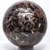 47mm 205g Deep Red w/Orange Garnet Almandine Sphere Polished Natural Sparkling Gemstone Crystal Mineral Ball - India + Stand view 3