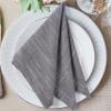 Cotton Textured Cloth Dinner Napkins Set of 6 (20X20 Inch - Charcoal Grey) 100% Cotton Everyday Use Premium Quality Over Sized Cloth Napkins with Mitered Corners Ultra Soft Durable Hotel Quality view 2