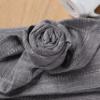 Cotton Textured Cloth Dinner Napkins Set of 6 (20X20 Inch - Charcoal Grey) 100% Cotton Everyday Use Premium Quality Over Sized Cloth Napkins with Mitered Corners Ultra Soft Durable Hotel Quality view 3