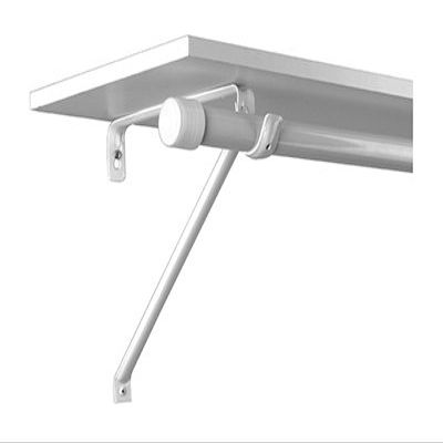 RP-0042-BWT White Rod & Shelf Bracket
