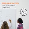 MARATHON Large 10 Inch Silent Continuous-Sweep Analog Wall Clock, Black - Large, Easy to Read Numbers view 2