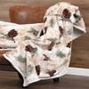 BLACK FOREST DECOR Pinecone Medley Plush Throw view 1