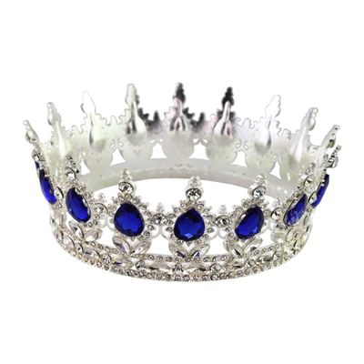 Artist Unknown Silver, Blue Metal Crown for Yemaya