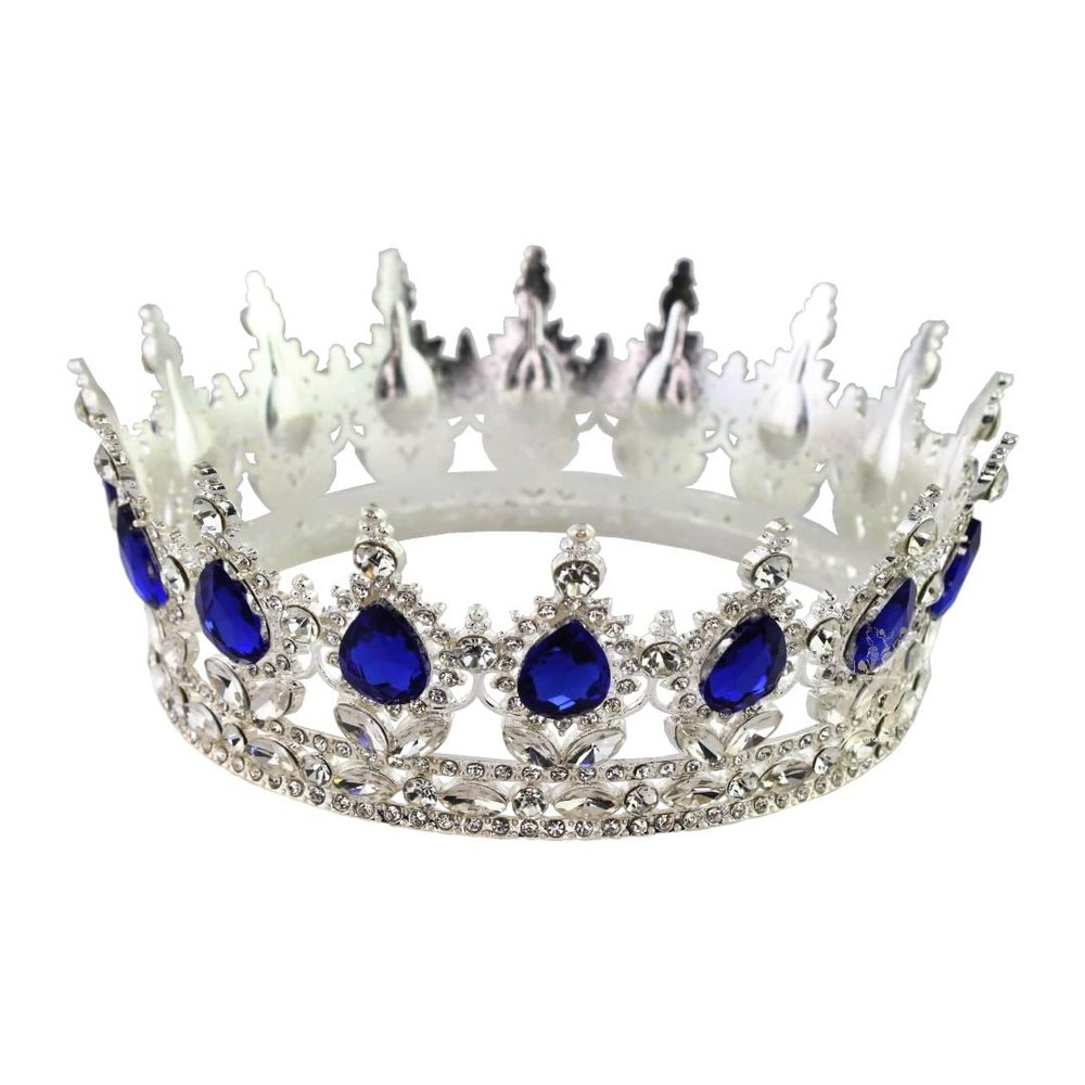 Artist Unknown Silver, Blue Metal Crown for Yemaya