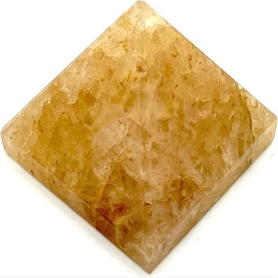 Yellow Quartz Pyramid 2 Inch Scorpio Gemstone Solar Plexus Chakra